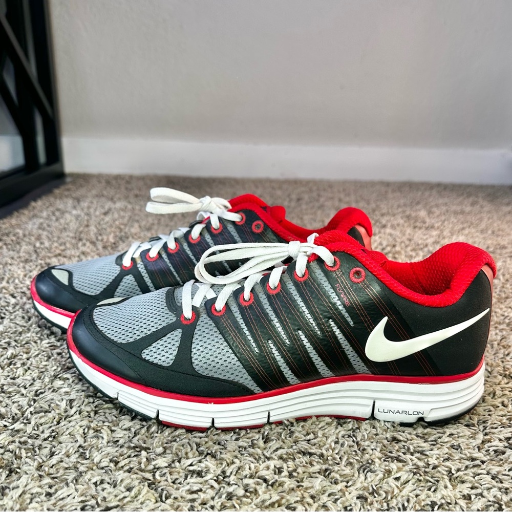 Nike Mens Lunar Elite Plus 2 429784-016 Red Running Shoes Sneakers Size 8.5